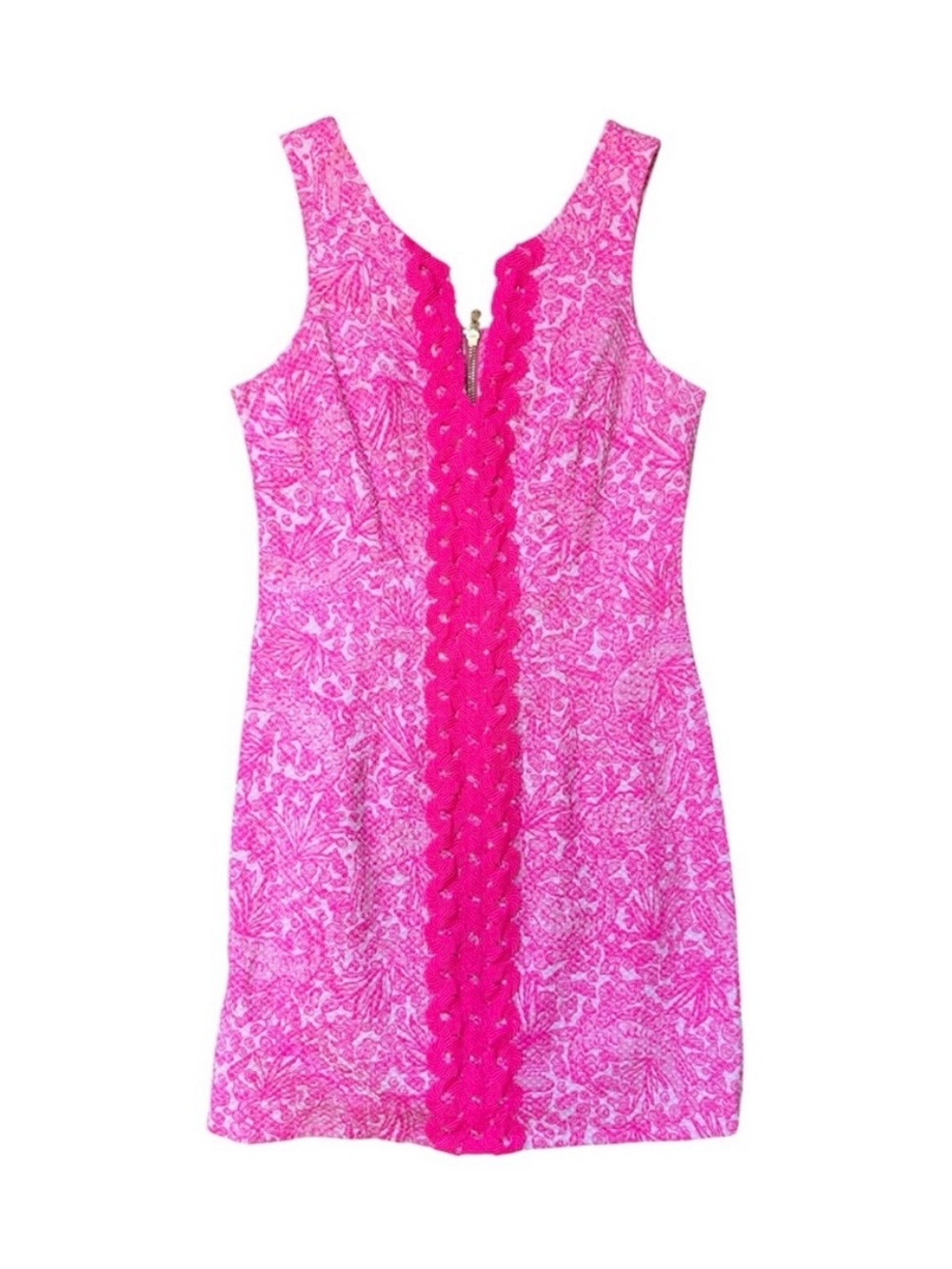 Lilly Pulitzer x Target See Ya Later Shift Dress Pink White Lace Trim Mini S 6 - Picture 2 of 8